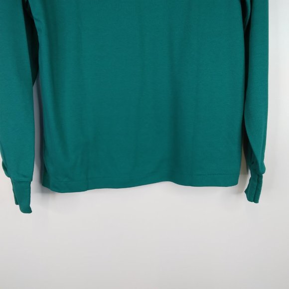 L.L. Bean Green Turtleneck Long Sleeves Top Shirt Size L - Picture 4 of 8